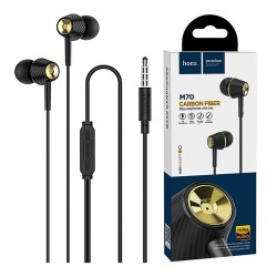 Hoco Universal Wired Earphones M70 Graceful with Microphone 3.5mm 1.2m Black Hoco Universal Wired Earphones M70 Graceful with Microphone 3.5mm 1.2m Black